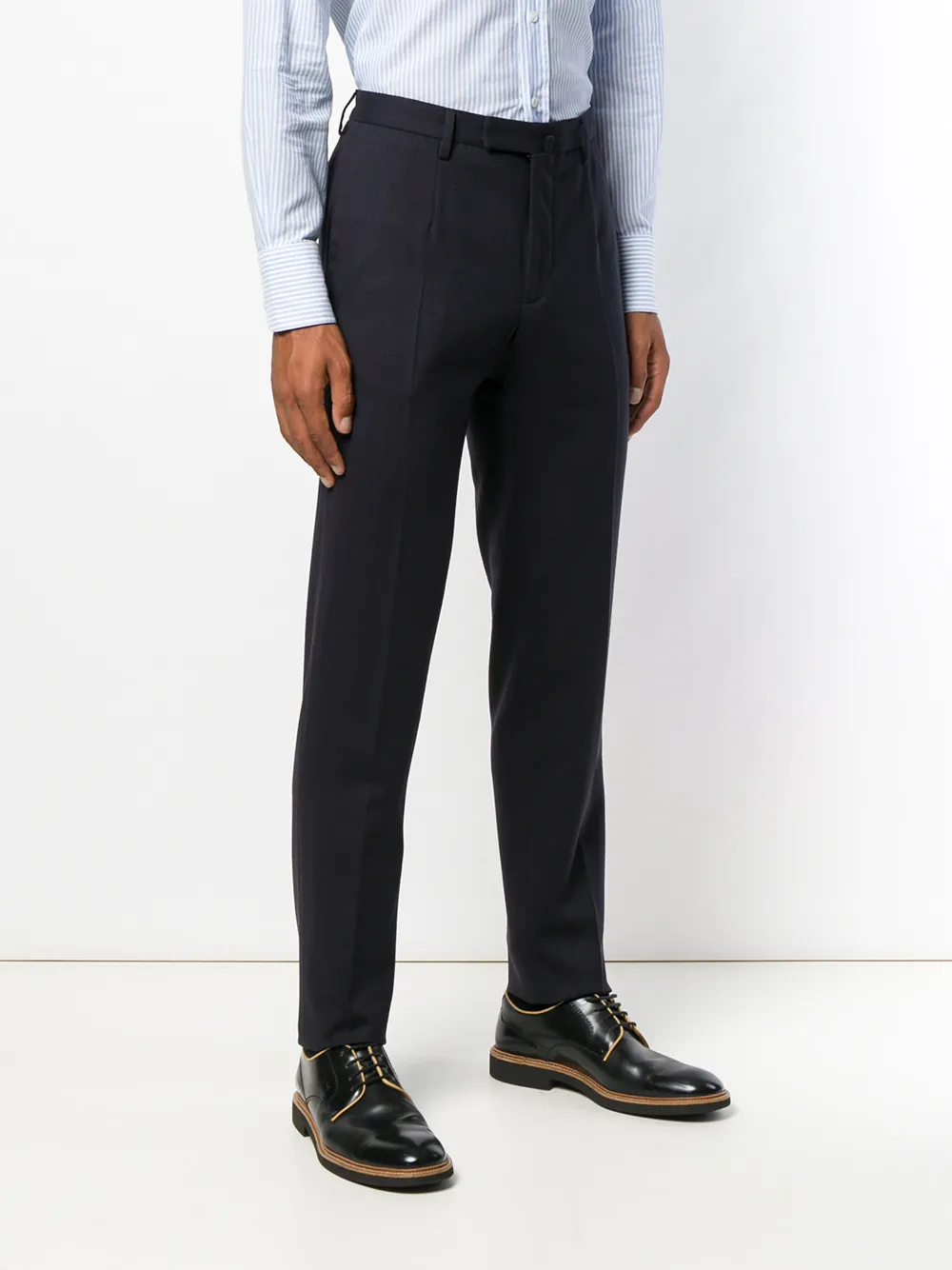 брюки строгого кроя INCOTEX 133327205350 синего цвета – цена 20961 ₽ в ...
