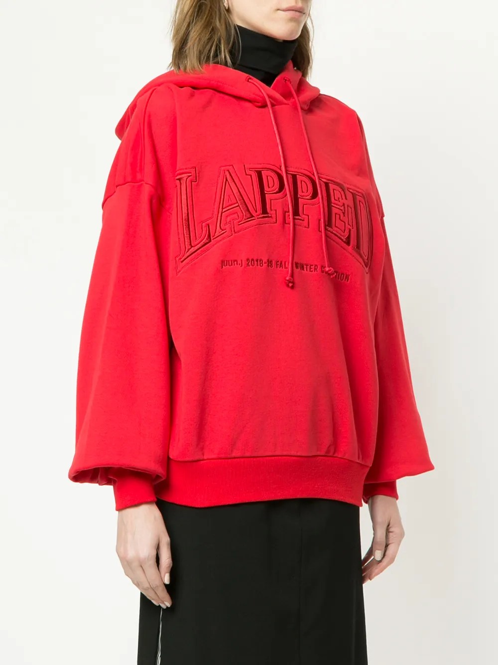  Juun.j 'lapped' Kapuzenpullover   Rot 