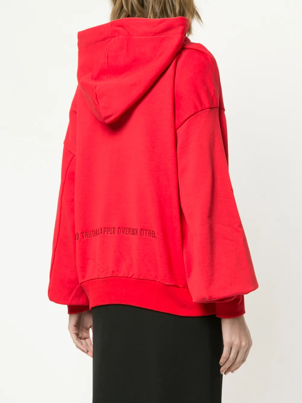 Juun.J Lapped hoodie Rood