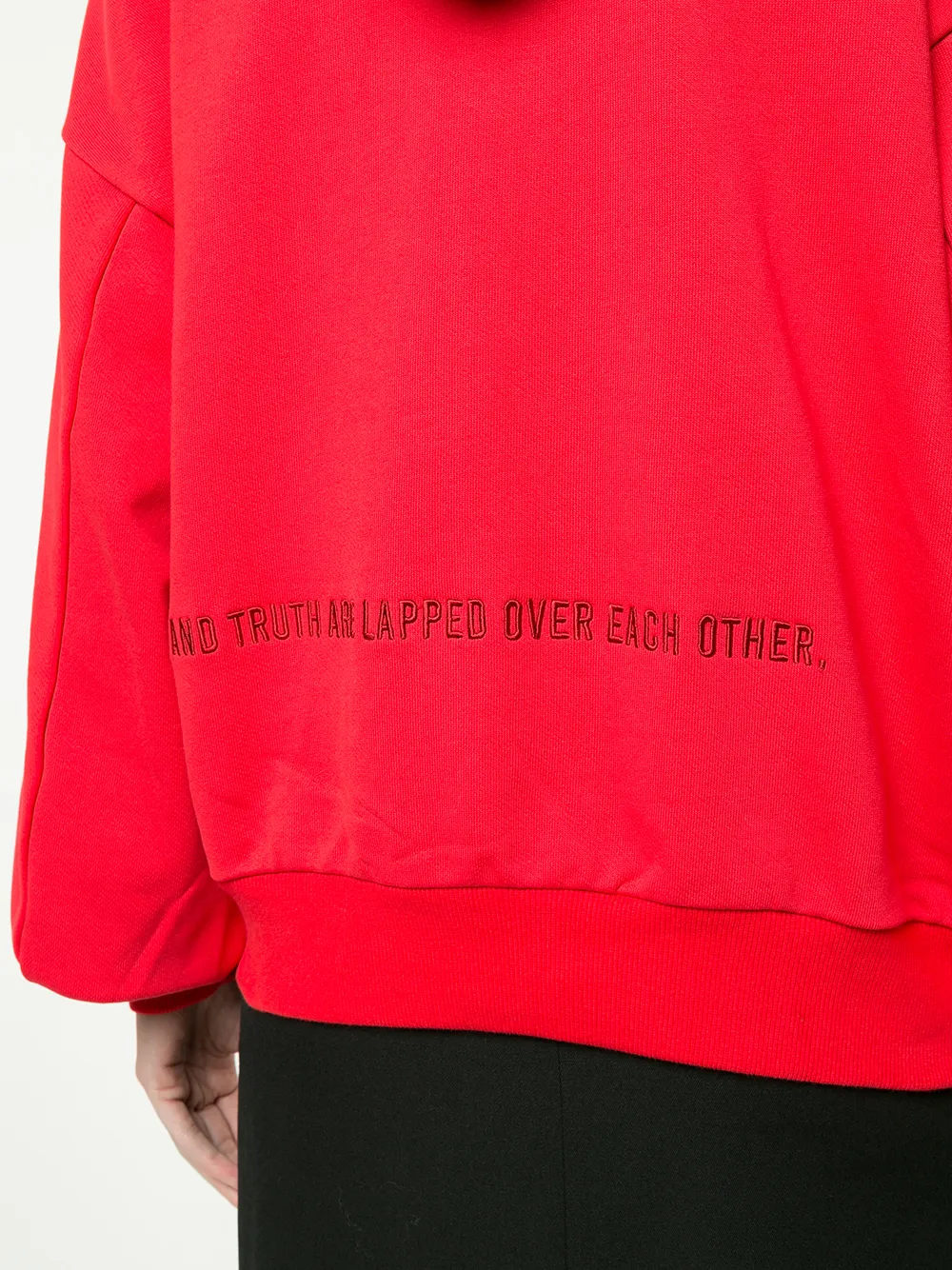 Juun.J Lapped hoodie Rood