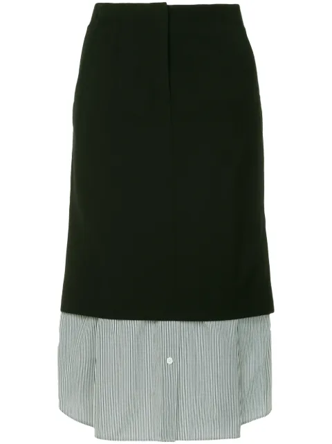JUUN.J JUUN.J LAYERED SHIRT SKIRT - BLACK