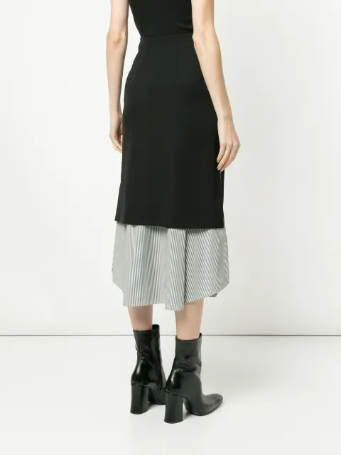 JUUN.J JUUN.J LAYERED SHIRT SKIRT - BLACK