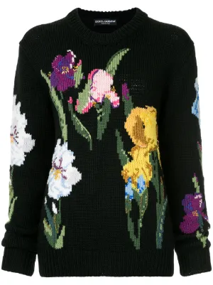 floral fitted sweater