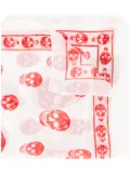 Alexander McQueen skull embroidered scarf - White