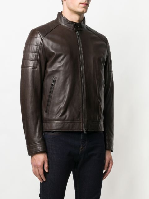 Boss Hugo Boss fitted biker jacket £406 - Shop SS19 Online - Fast ...