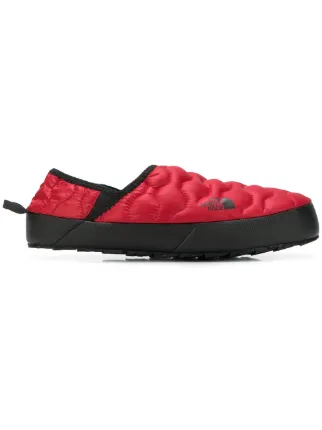 north face slippers red