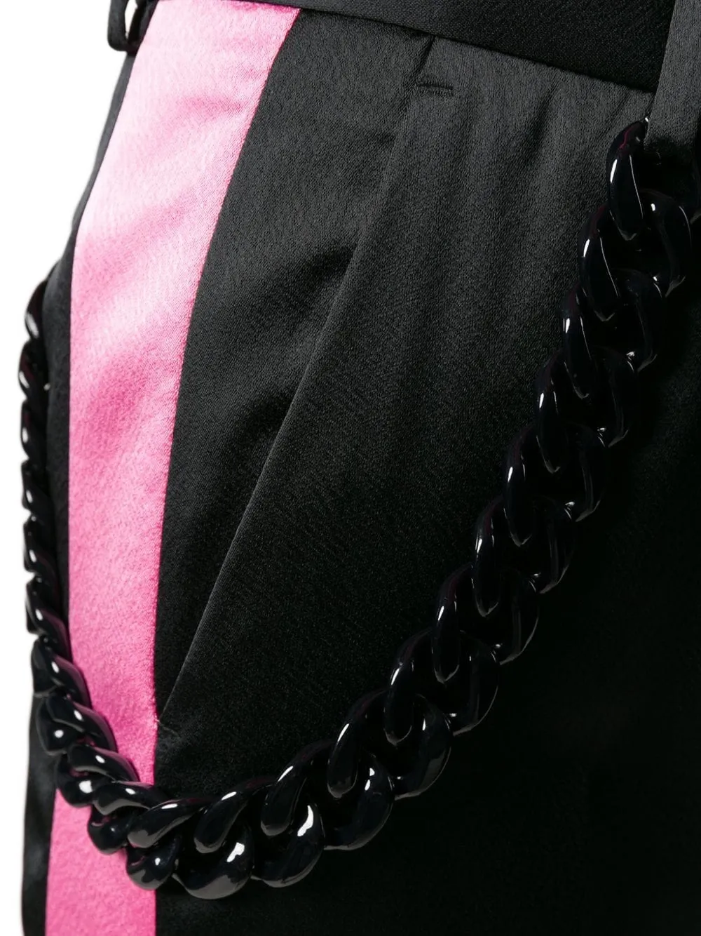 MSGM colour-block broek met rechte pijp Zwart