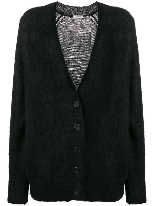 T By Alexander Wang Buttoned Mohair Cardigan Farfetch