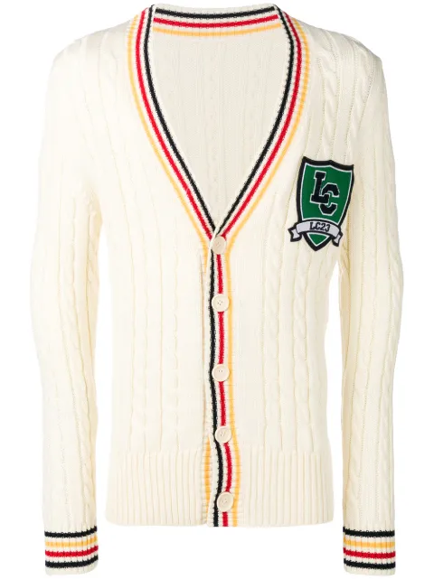 LC23 cardigan à bordures rayées