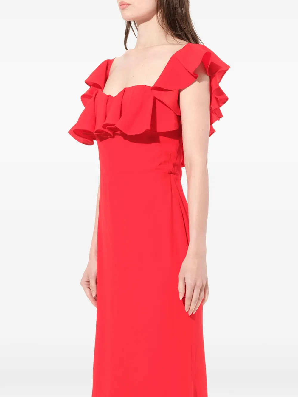 Alexander McQueen avondjurk met hangende mouwen Rood