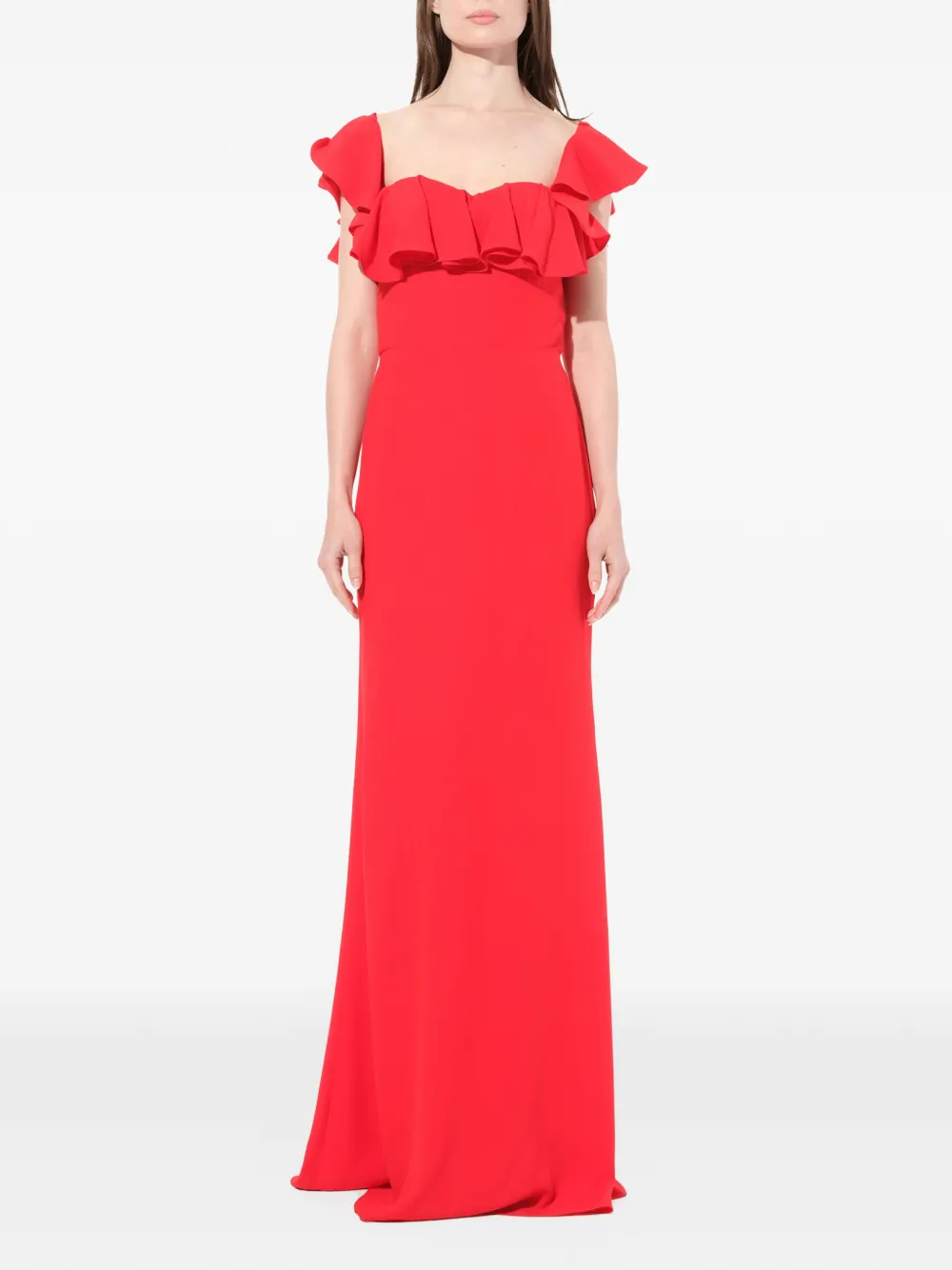 Alexander McQueen avondjurk met hangende mouwen Rood