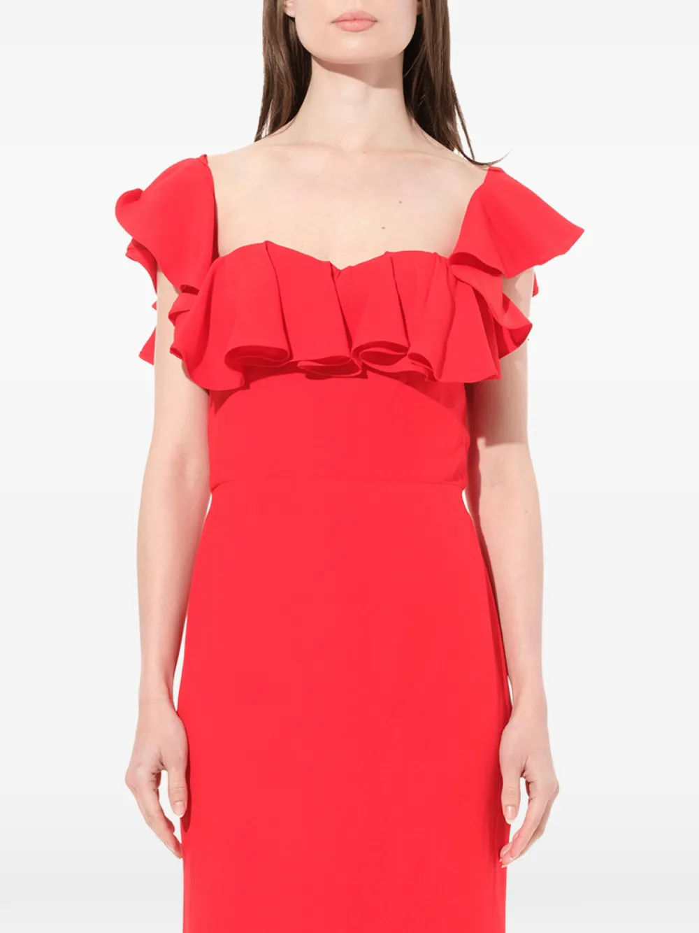  Alexander Mcqueen Abendkleid Mit Tiefen Schultern   Rot 