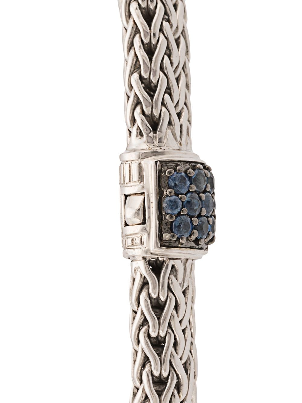 Shop John Hardy Classic Chain 6.5mm Sapphire Pavé Bracelet In Silver
