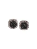 John Hardy Carved Chain sapphire stud earrings - Silver