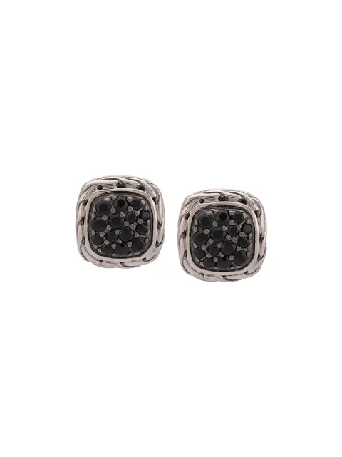 John Hardy Carved Chain sapphire stud earrings