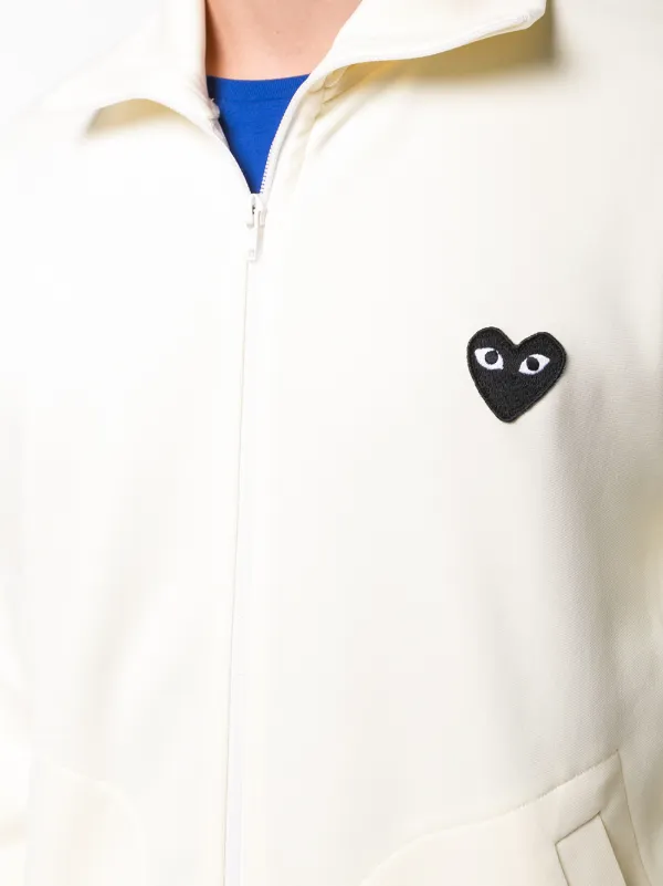 Comme Des Garçons Play heart-patch zip-up Hoodie - Farfetch