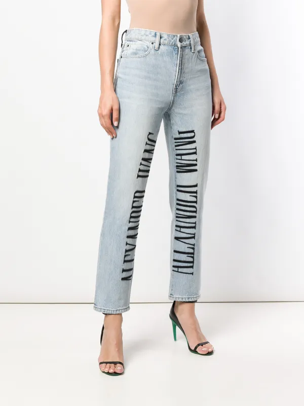 alexander wang embroidered jeans