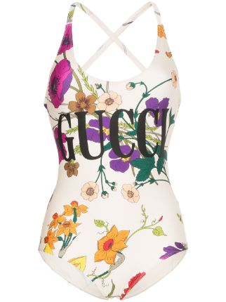 gucci floral bathing suit