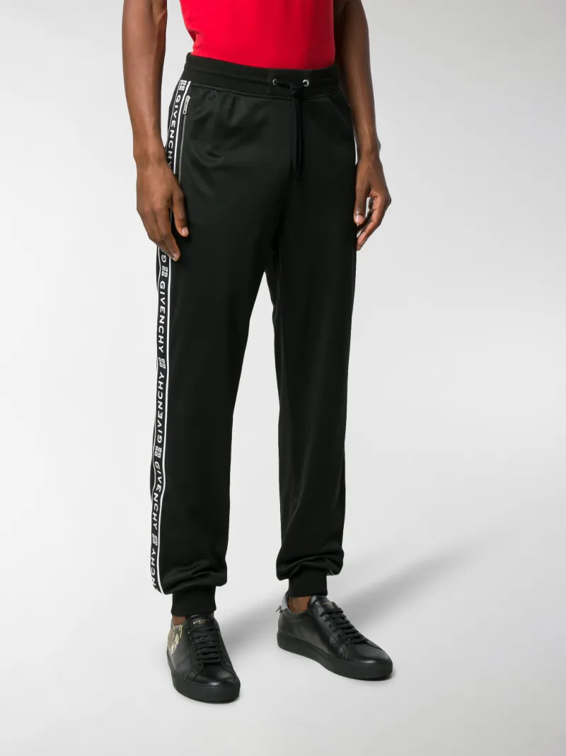 Givenchy logo stripe track pants black 