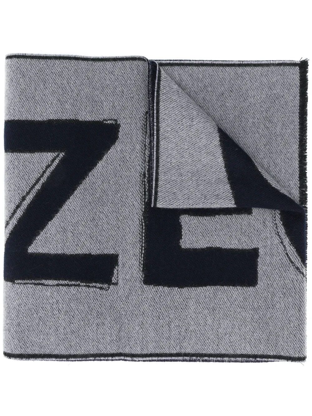 Zegna logo knitted scarf | Blue | Image 1