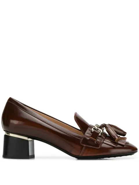 tod's block heel pumps