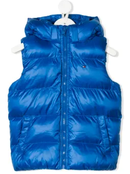 zipped padded vest