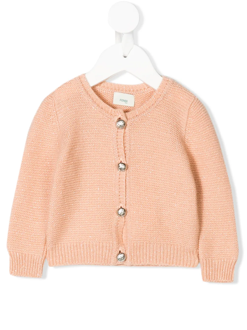 Fendi Kids трикотажный кардиган с круглым вырезом Fendi Kids трикотажный кардиган с круглым вырезом