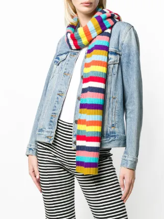 colour-block striped scarf展示图