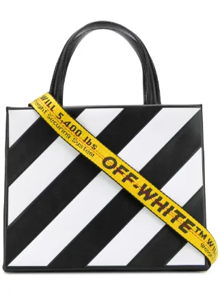 Off White Small Striped Tote Bag Farfetch Off White Small Striped Tote Bag