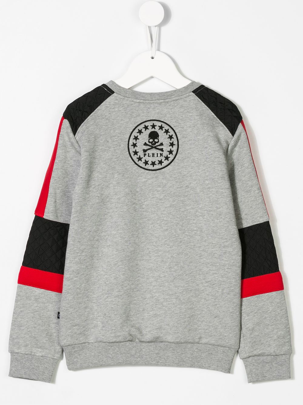 Shop Philipp Plein Junior Skull Print Sweatshirt In Grey