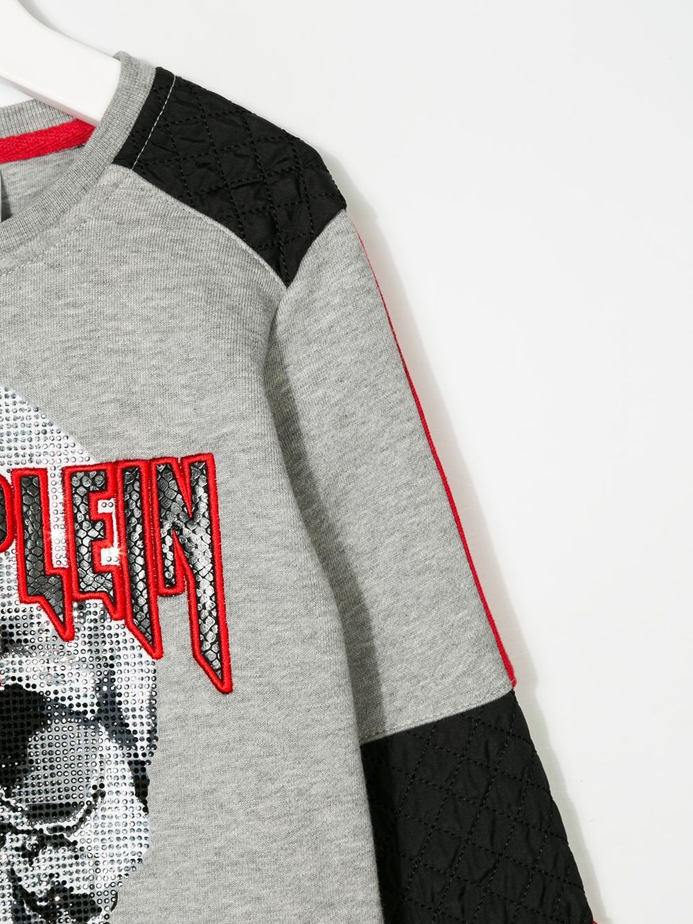 Shop Philipp Plein Junior Skull Print Sweatshirt In Grey