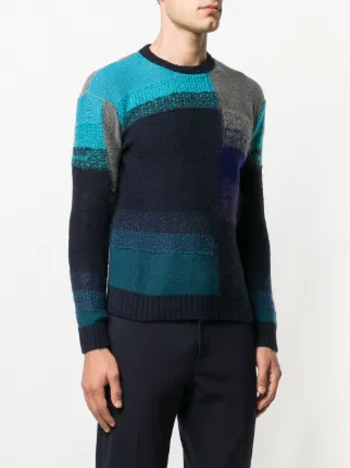 colour block knit sweater展示图