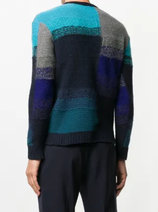 colour block knit sweater展示图