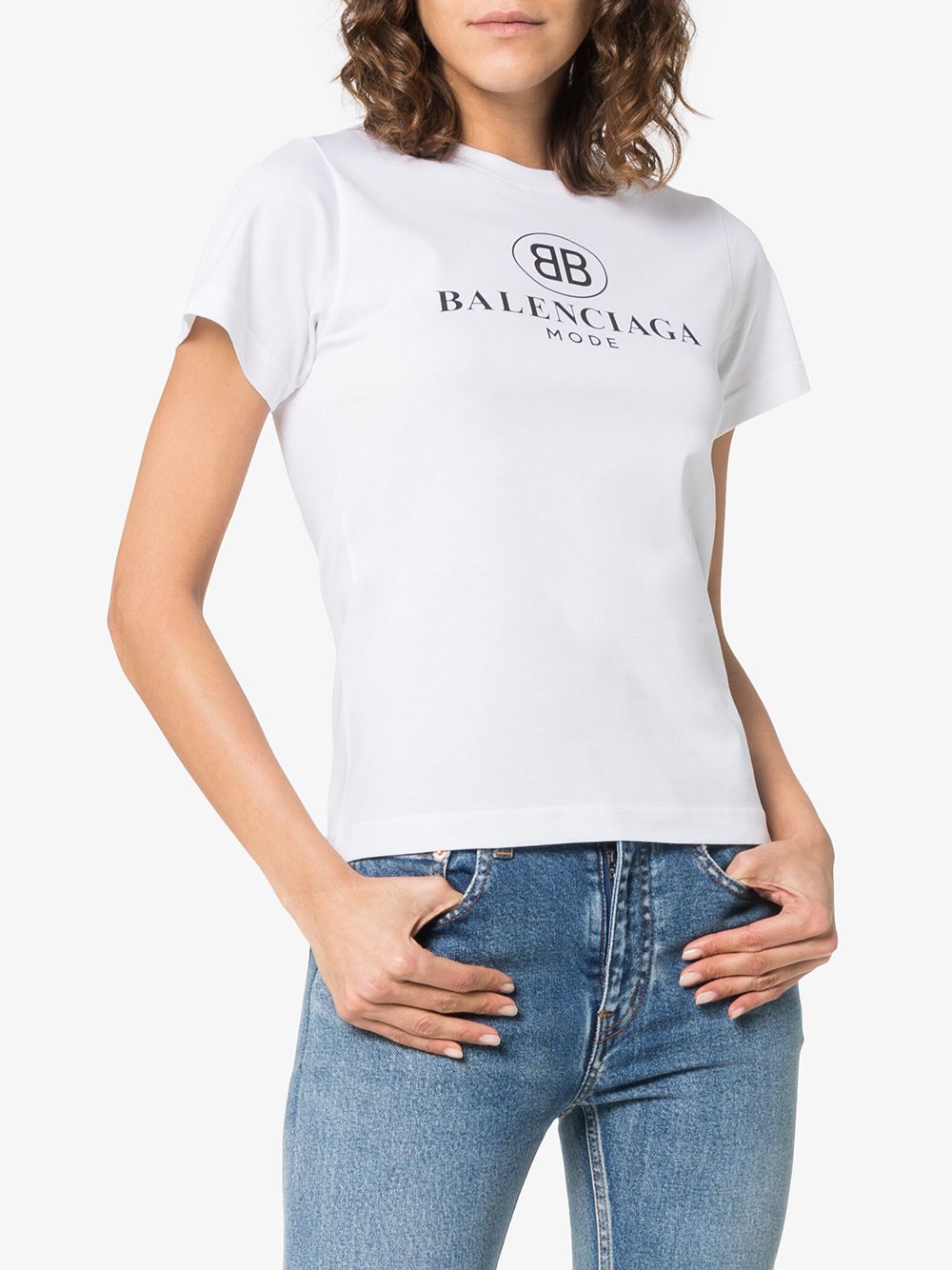 Balenciaga short-sleeved Logo T-shirt - Farfetch