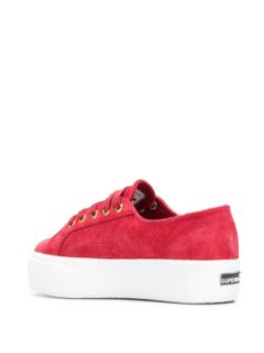 superga red platform sneakers