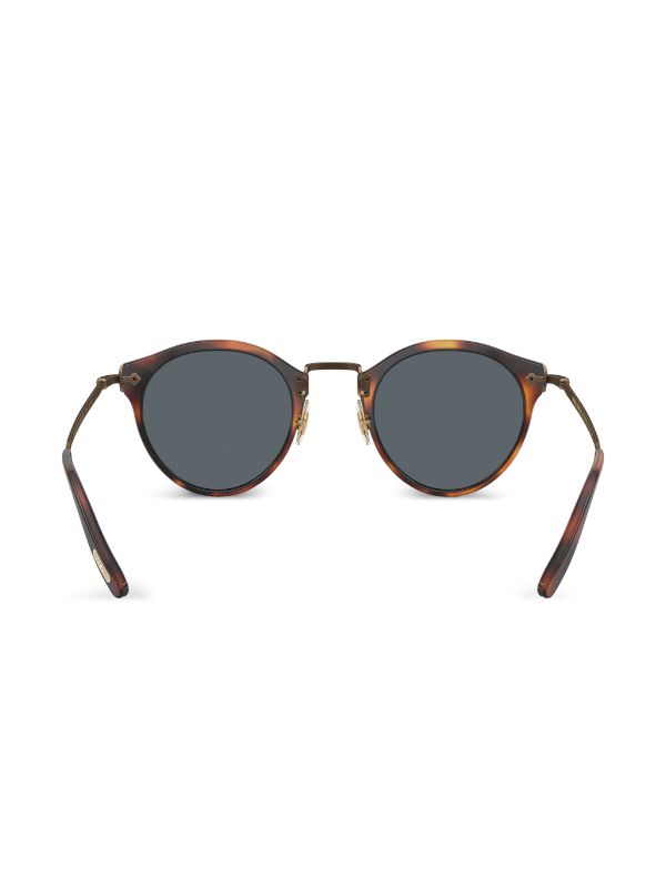 Oliver Peoples OP-505 round-frame Sunglasses | Brown | FARFETCH PT