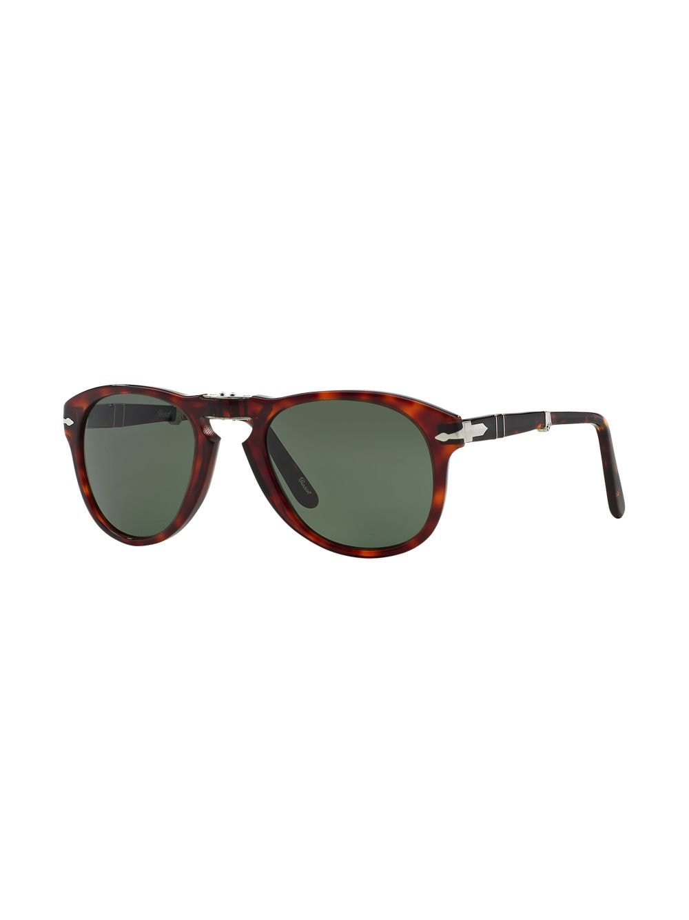 Shop Persol Folding Round-frame Sunglasses In Brown