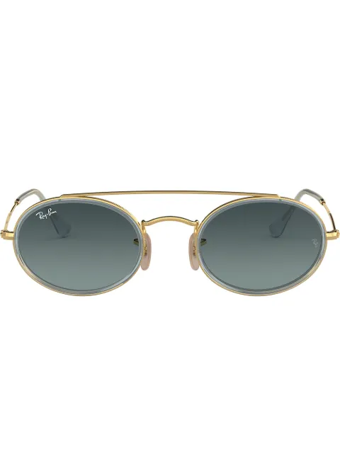 oval double bridge ray ban