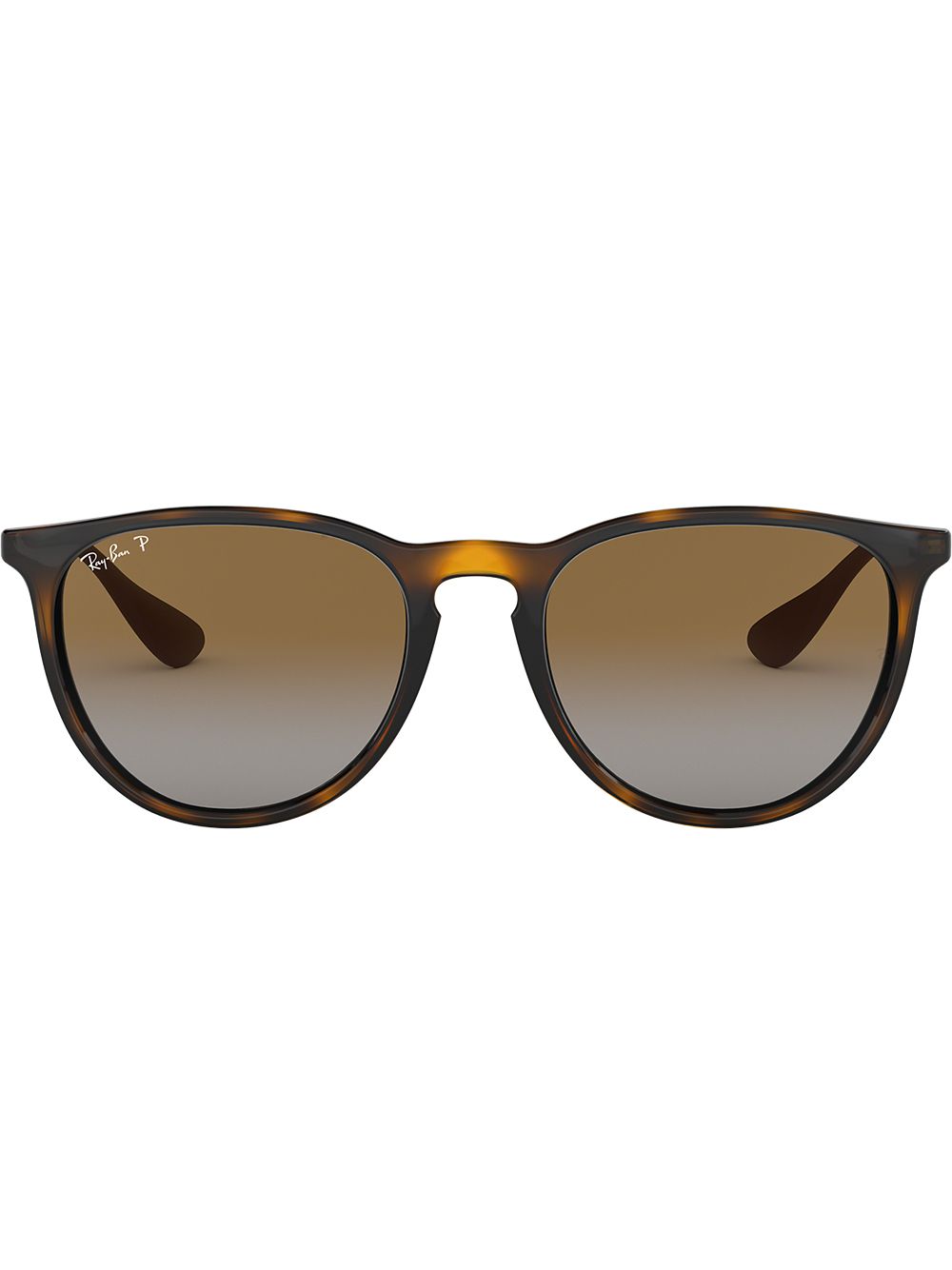 Shop Ray Ban Erika Round-frame Sunglasses In Brown