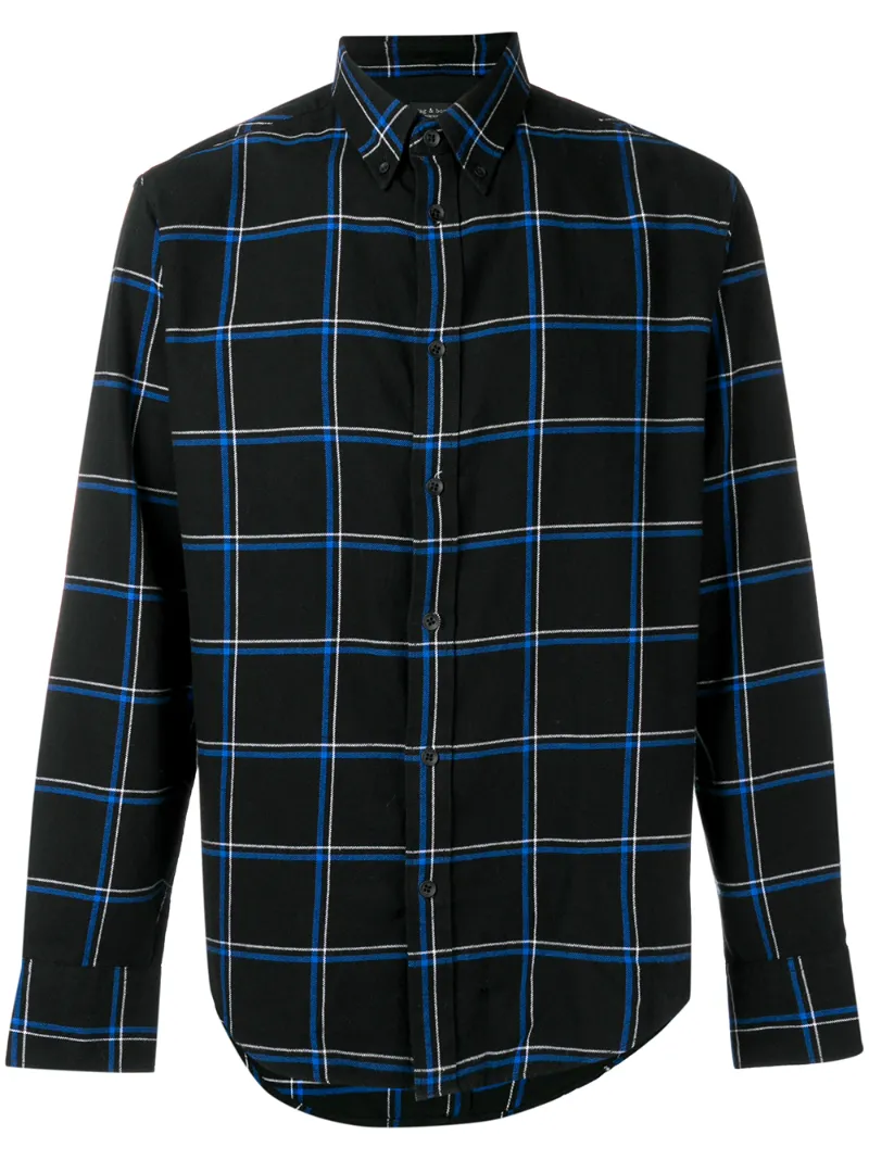 Rag & Bone клетчатая рубашка на пуговицах