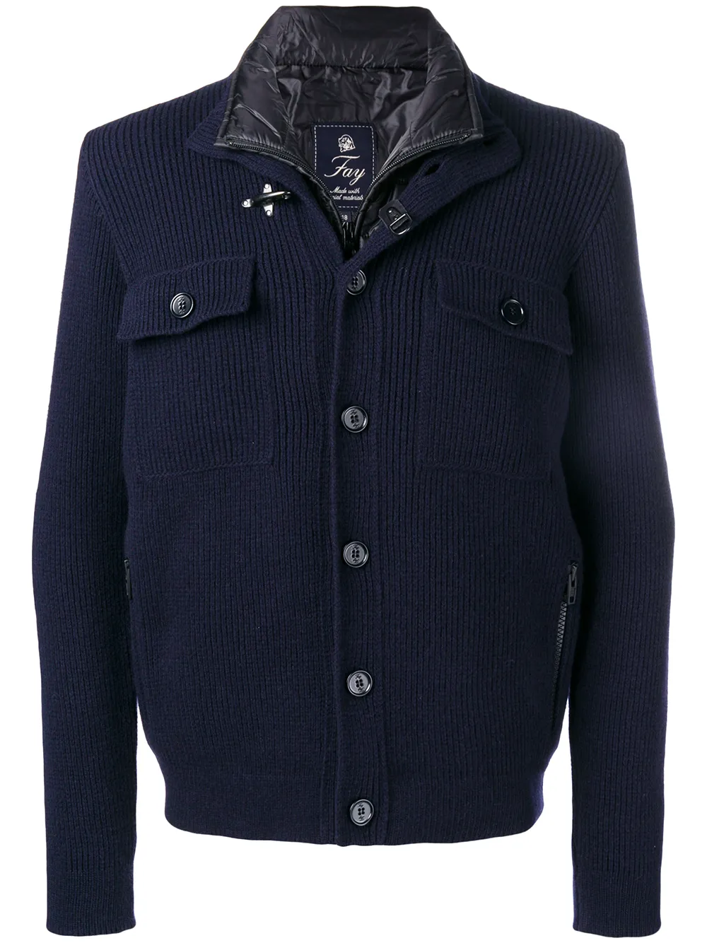 Fay gilet insert knitted jacket Fay gilet insert knitted jacket