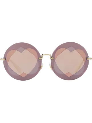 miu miu round heart sunglasses