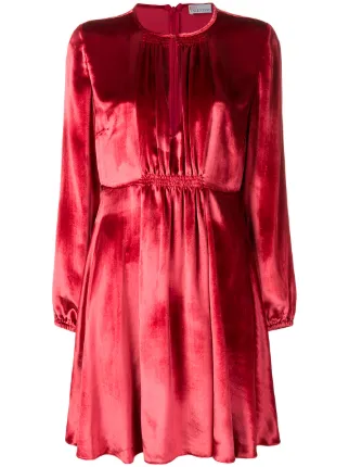 red valentino velvet dress