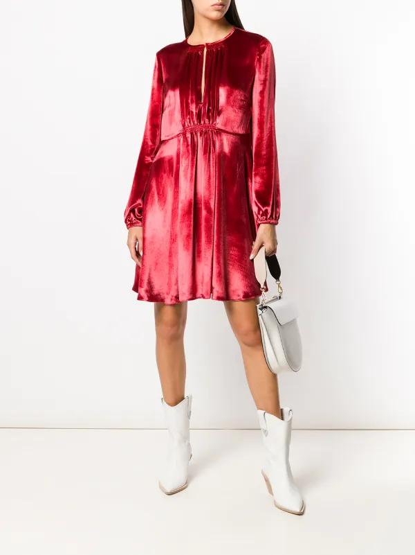 red valentino velvet dress