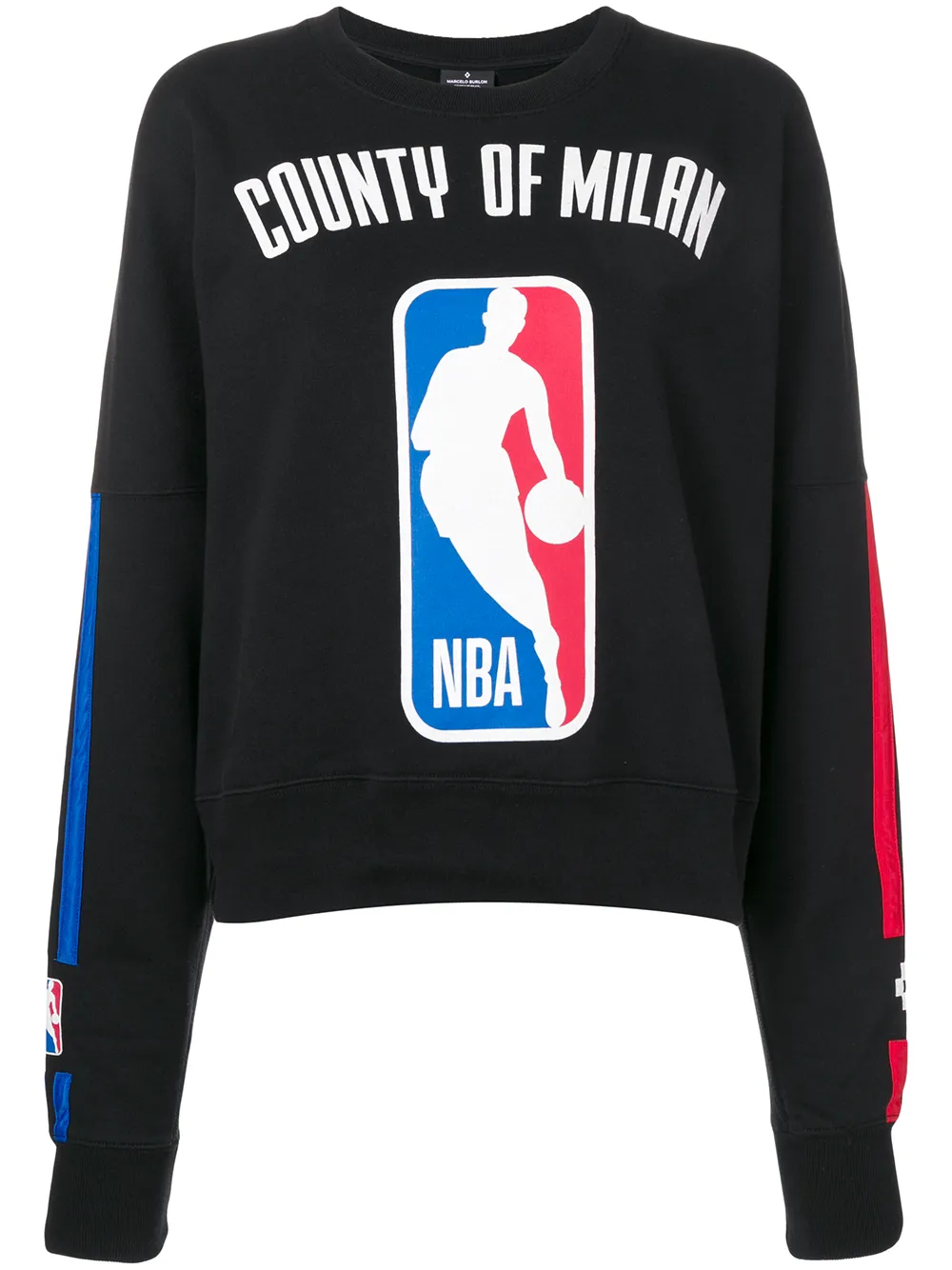 COUNTY OF MILAN Sweatshirt mit Logo-Print - Schwarz