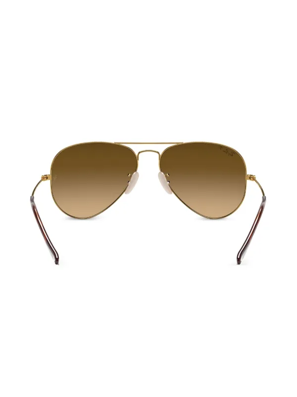 Ray Ban aviator frame Sunglasses Gold FARFETCH HK