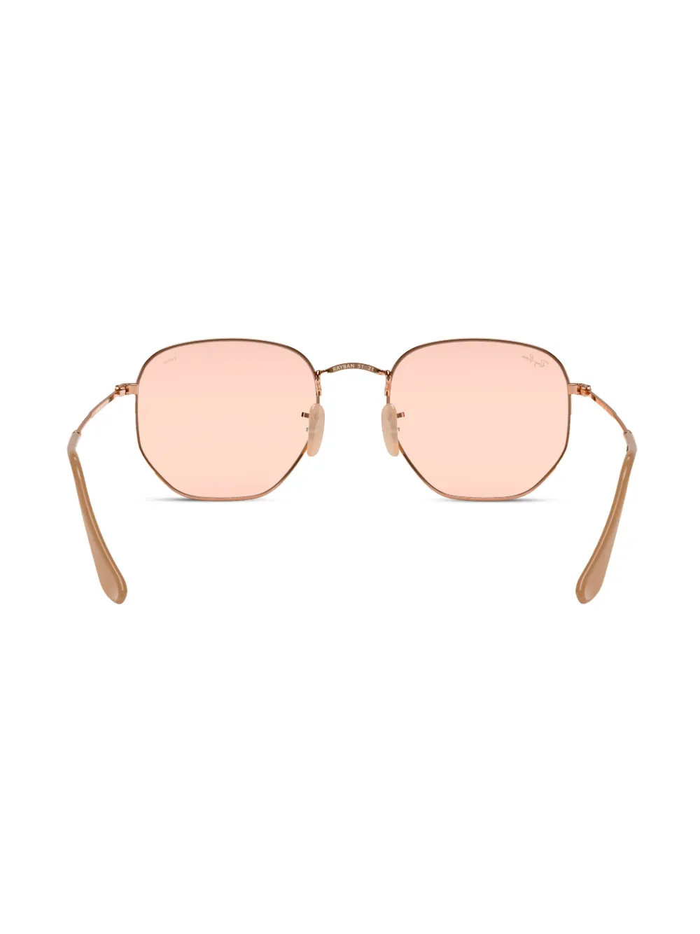 Ray-Ban Zonnebril met zeshoekig montuur Metallic