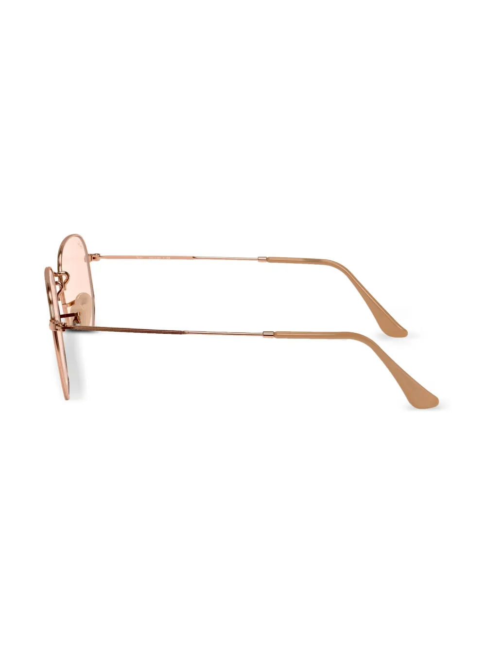 Ray-Ban Zonnebril met zeshoekig montuur Metallic