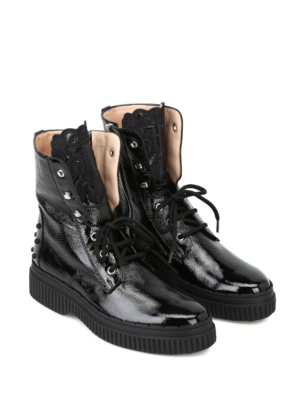 Tod's militairen laarzen met studs Zwart