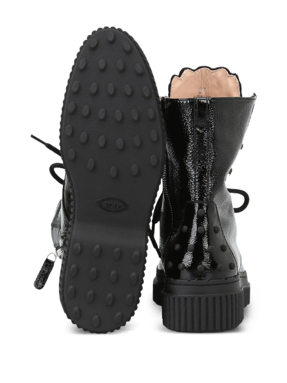 Tod's militairen laarzen met studs Zwart